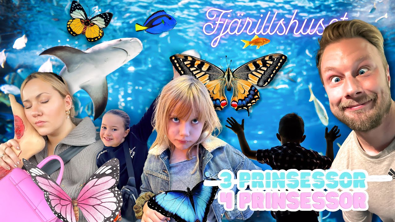 Fjärilshuset ocean Haga🦋🦈🦎🐠 - 3prinsessor VLOGG🩷