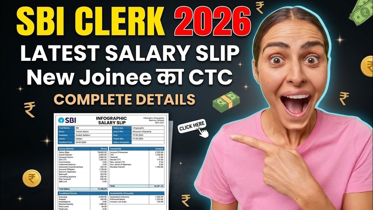 🔥SBI CLERK SALARY SLIP April 2026 | SBI JA SALARY Slip of a New  Joinee | SBI CLERK SALARY SLIP