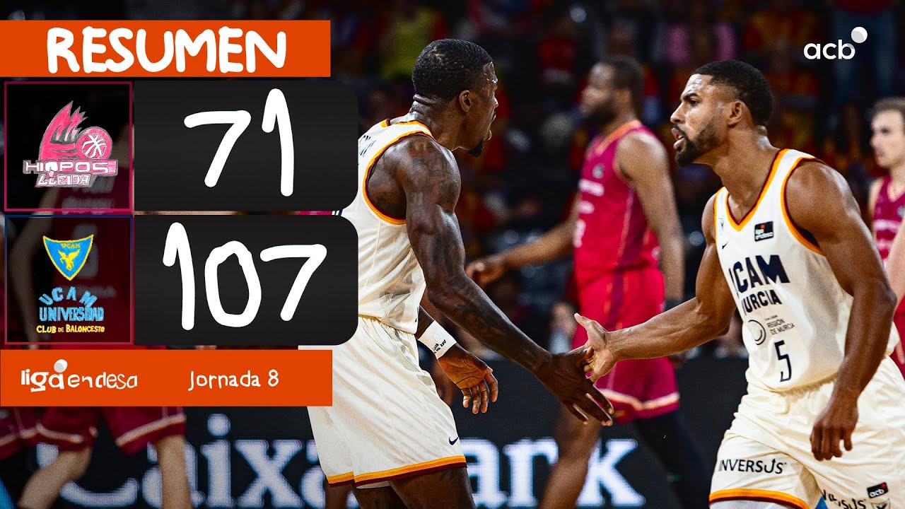 Hiopos Lleida - UCAM Murcia (71-107) RESUMEN | Liga Endesa 2025-26