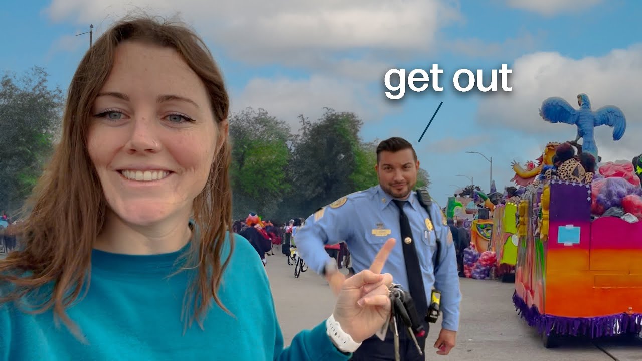 Asking If I Can Ride On A Float During A Mardi Gras Parade!!