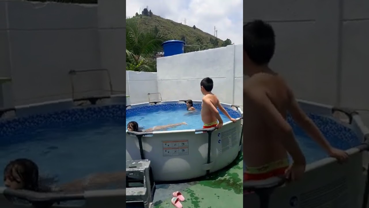 en la piscina se disfruta