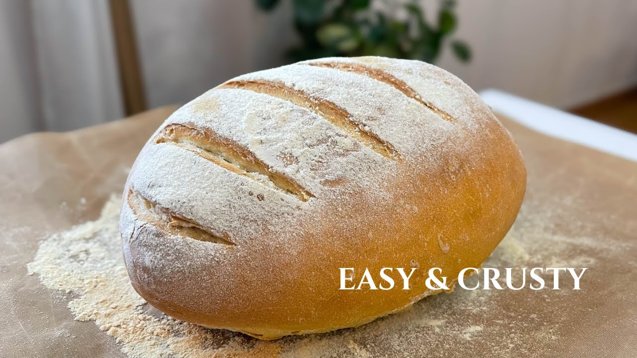 The Easiest Crusty bread | bloomer bread recipe