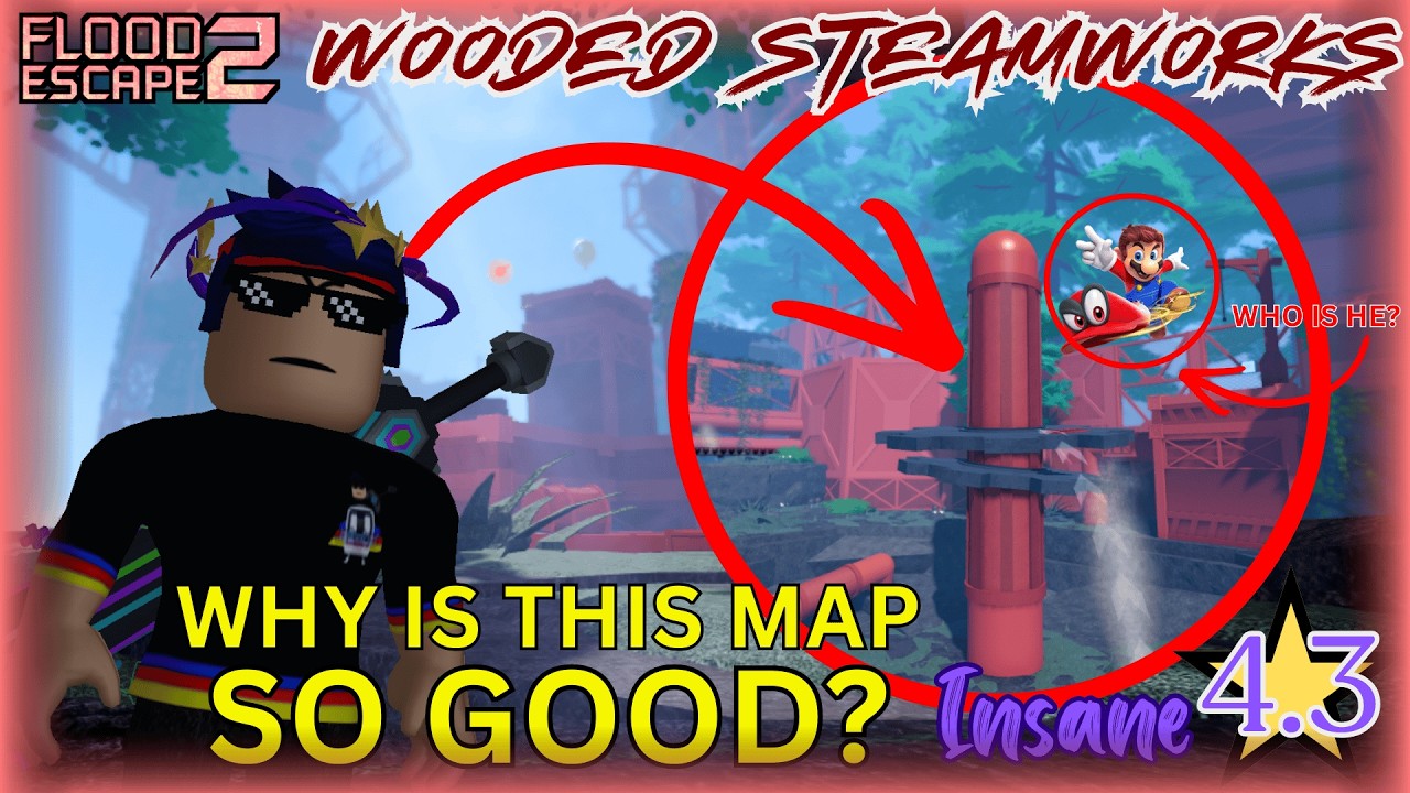 [MARIO ODDYSSEY IN FLOOD ESCAPE 2??] Wooded Steamworks - Flood Escape 2 Community Maps