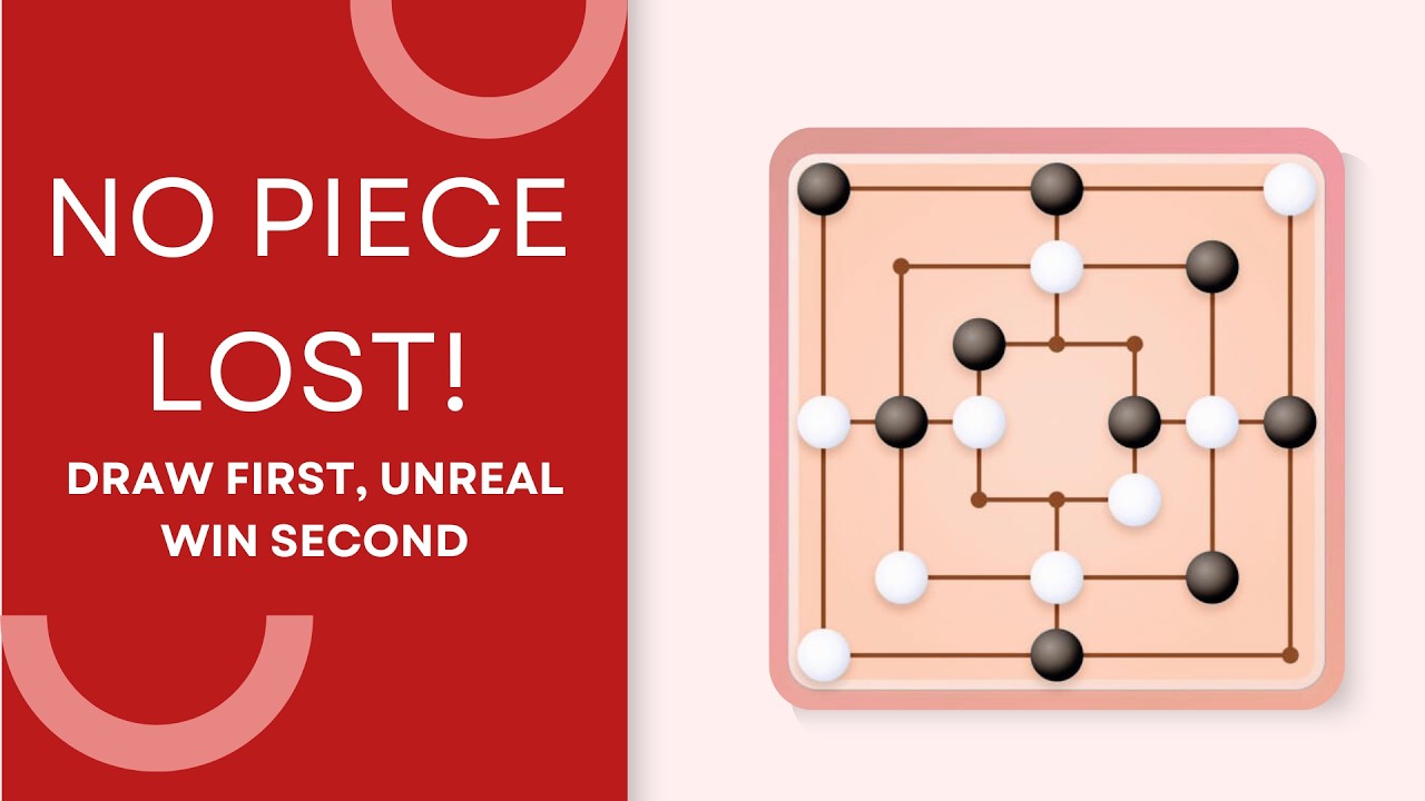 First Game Draw, Second Game Unreal Win | No Piece Lost! | Mills Game #millsgame