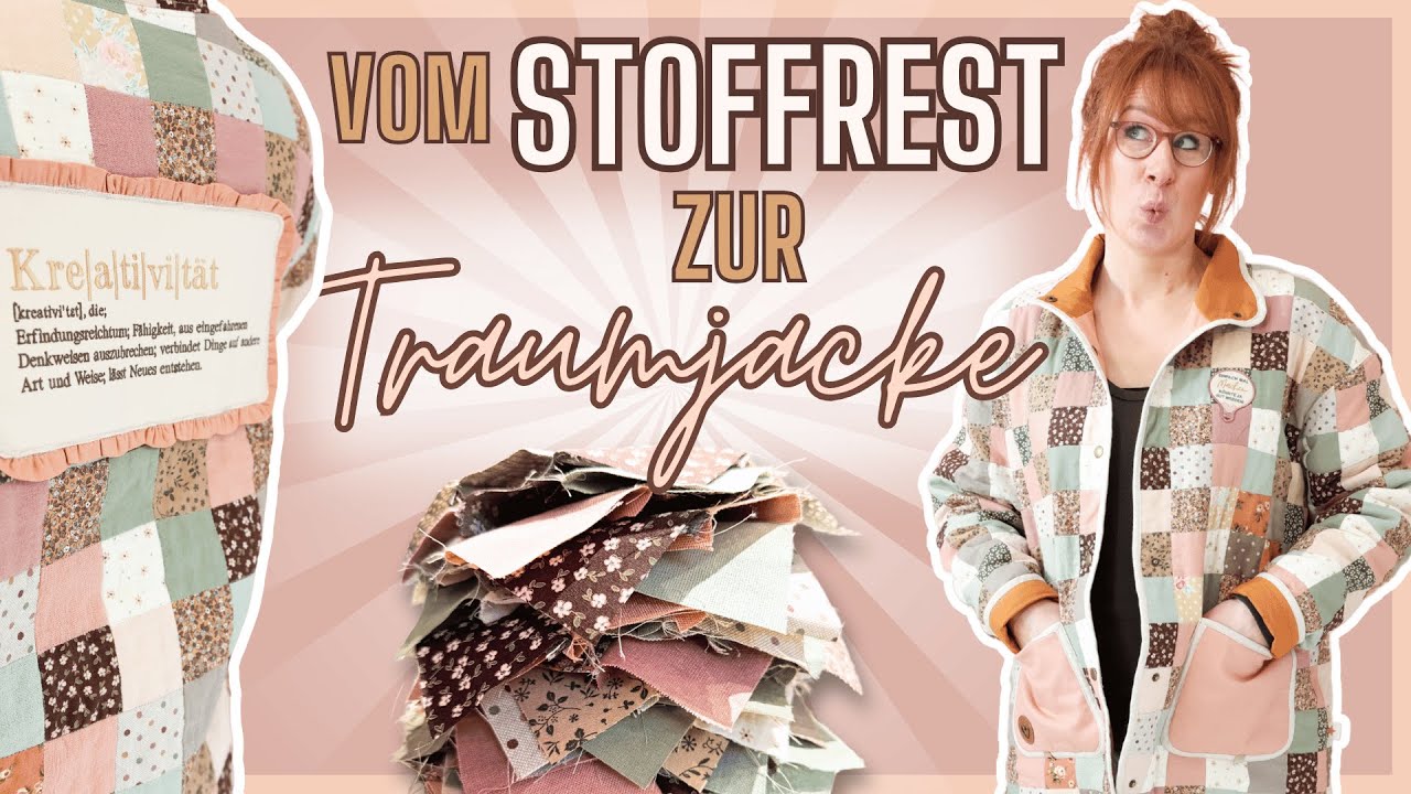 🧵Wie ich mir aus Stoffresten eine DESIGNERJACKE nähe!🪡