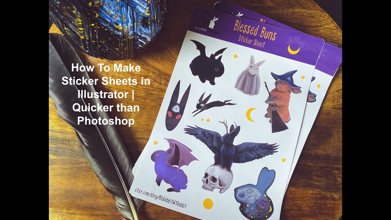 How to Make Sticker Sheets in Adobe Illustrator | Quicker than Photoshop!