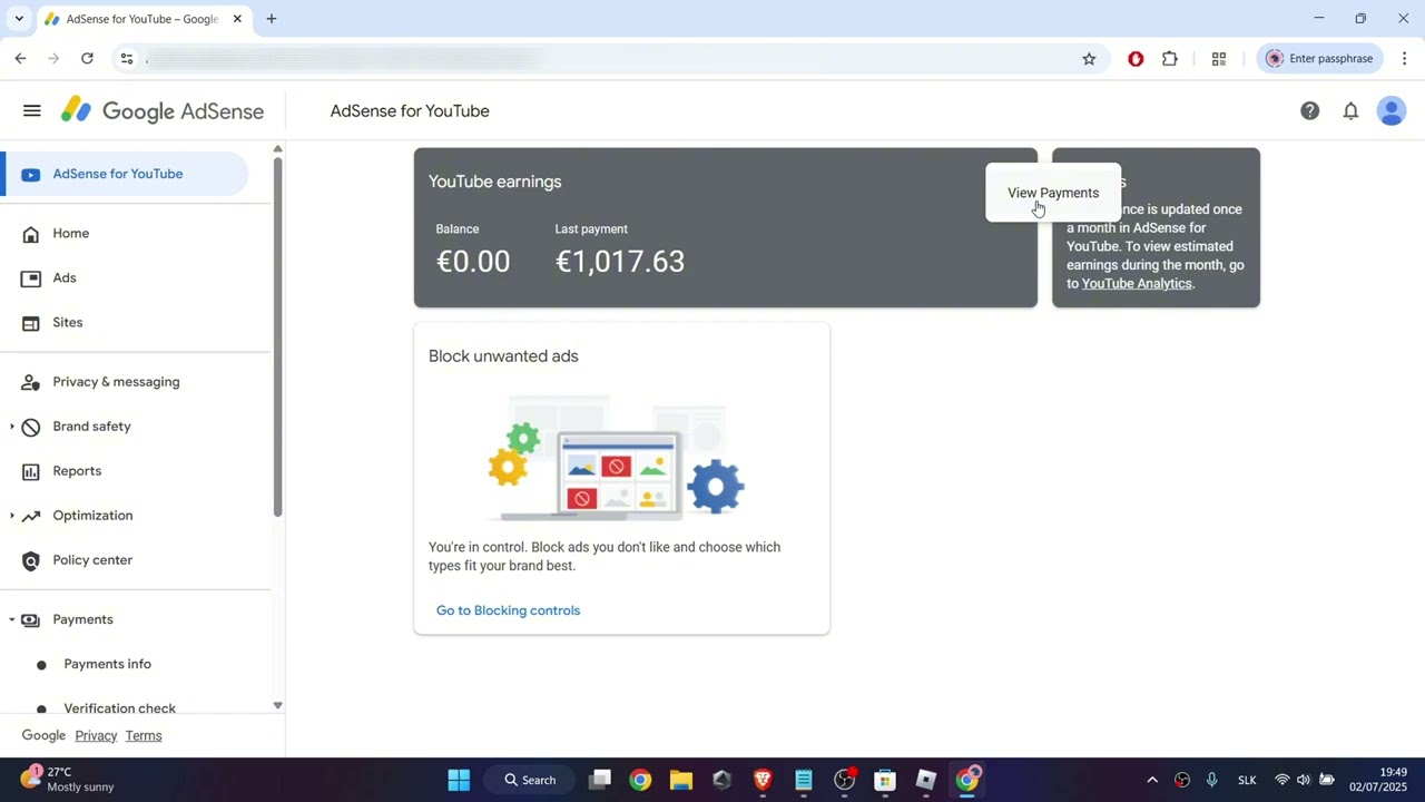 How to Check Youtube Payment History in Google Adsense