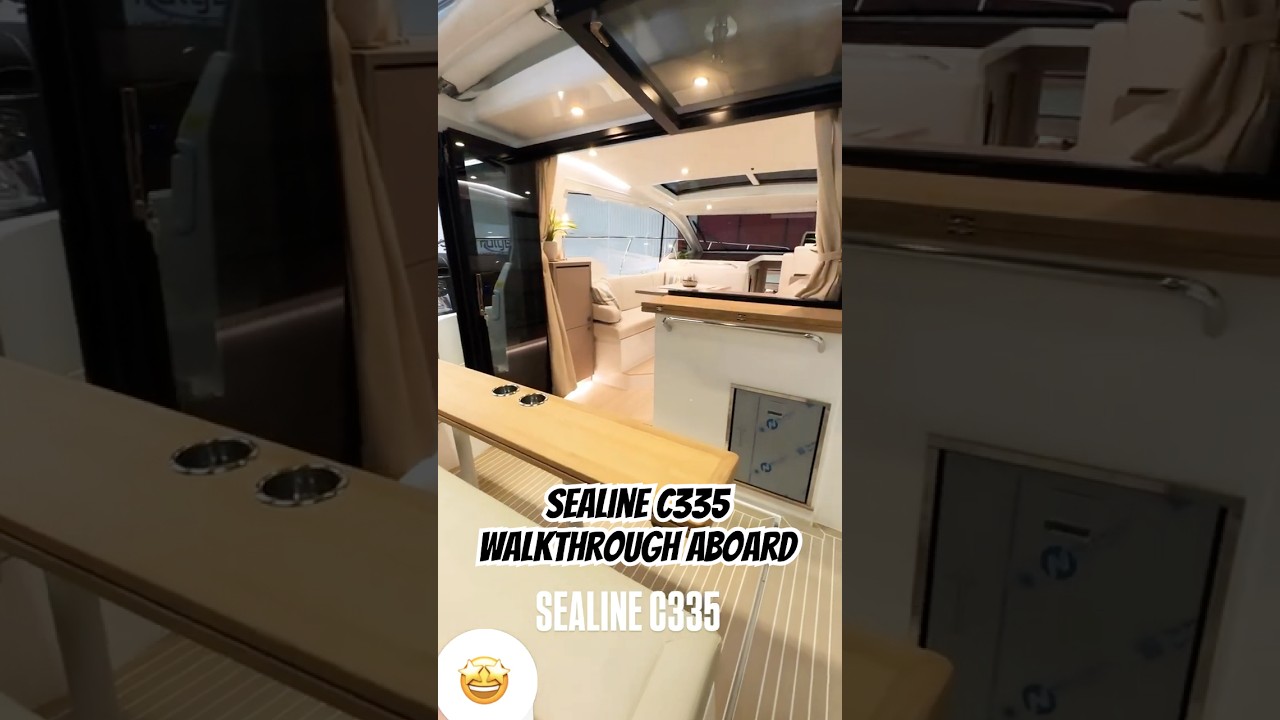 SEALINE C335 (2025) Walkthrough. #sealine #sealinec335 #c335 #sealineboats #trulyboating