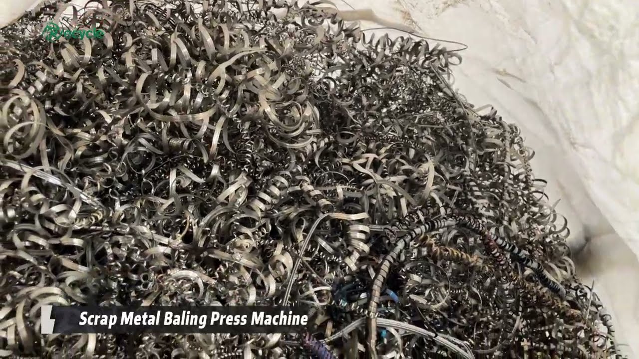 Iron Chips Baling Press Machine | Automation Metal Shaving Baler