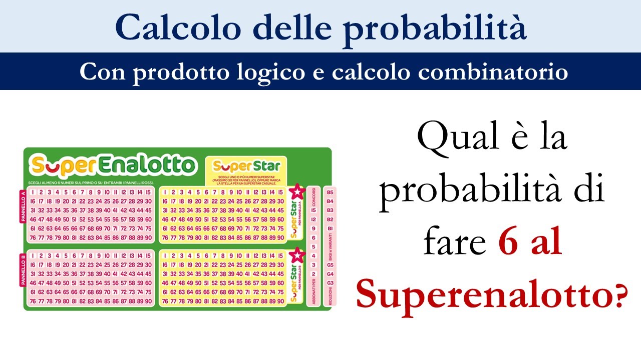 1.4 Probabilità 6 al SuperEnalotto (prodotto logico)