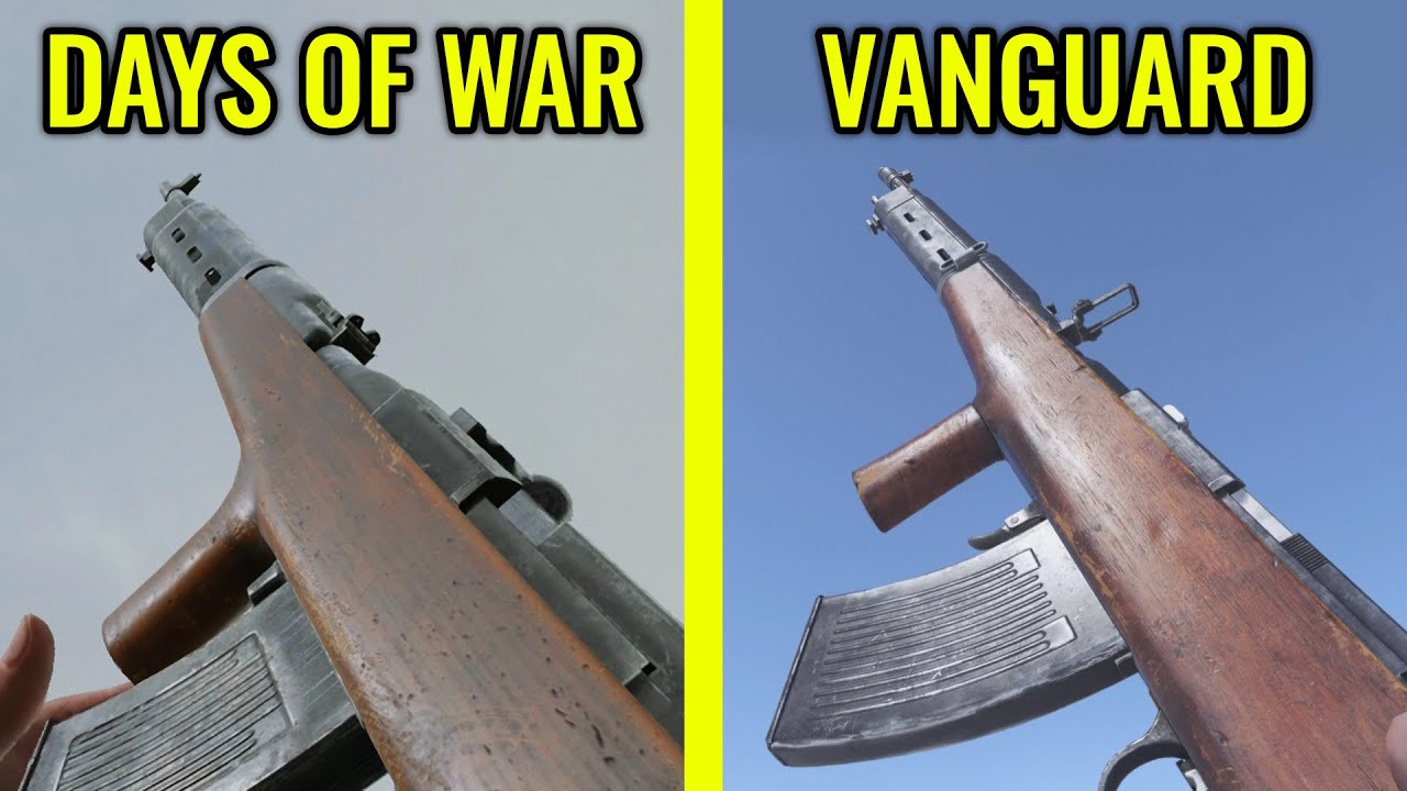 Days of War vs COD Vanguard  - Weapons Comparison