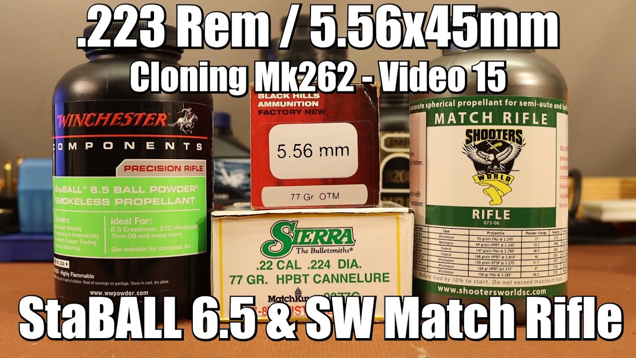 .223 Rem - 77gr Sierra Match King with StaBALL 6.5 and Match Rifle