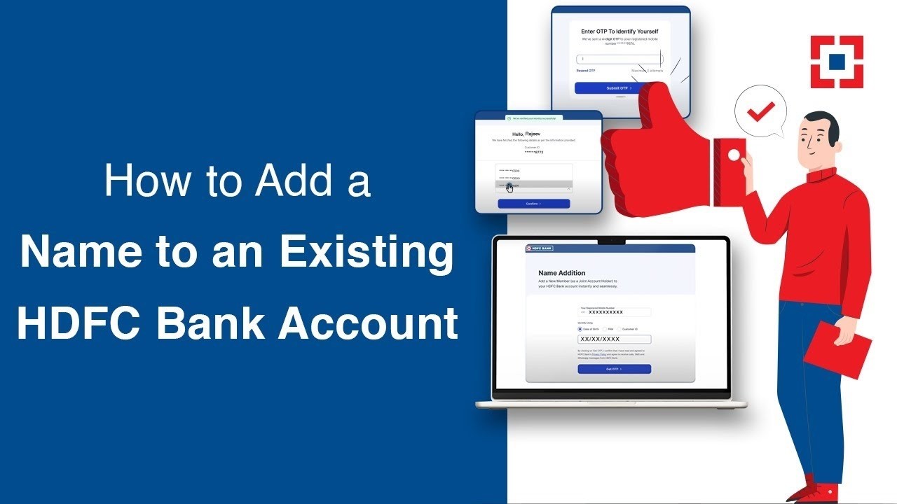 How to Add a Name to an Existing HDFC Bank Account | HDFC Bank