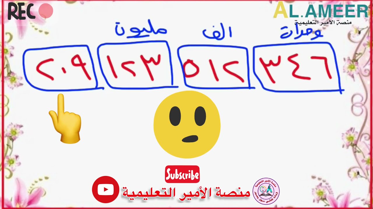 بعد هالمقطع راح تقرأ الاعداد الكبيرة ببساطة