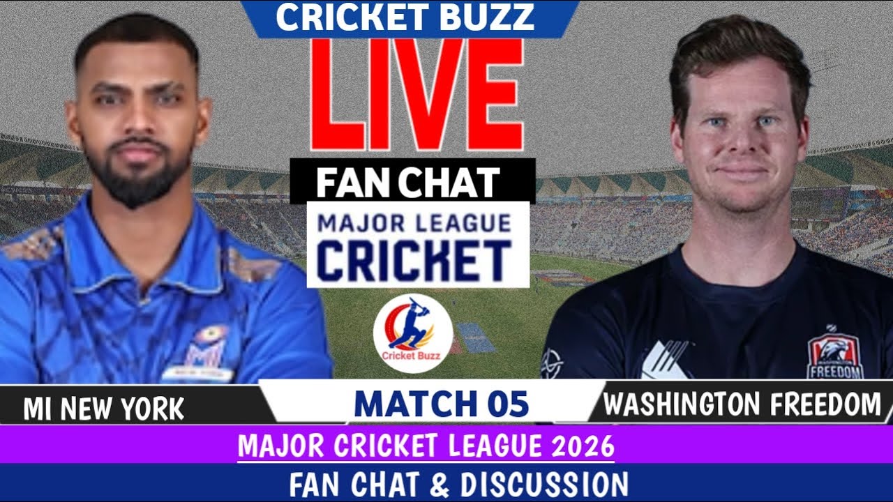 Washington Freedom Vs MI New York -Live Fan Chat-MINY vs WF 5th T20- MLC 2026