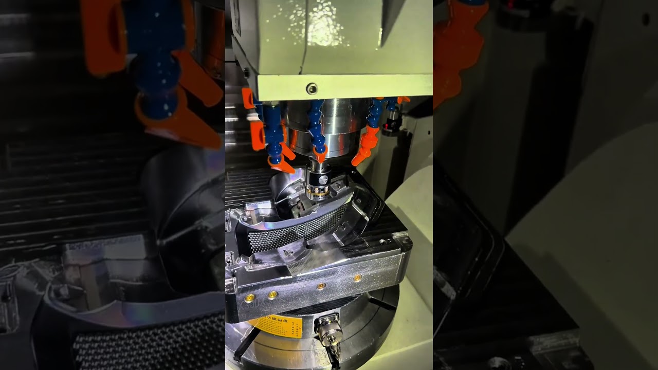 CNC 5-axis precision machining for automotive speaker grill molds.#PrecisionEngineering#customparts