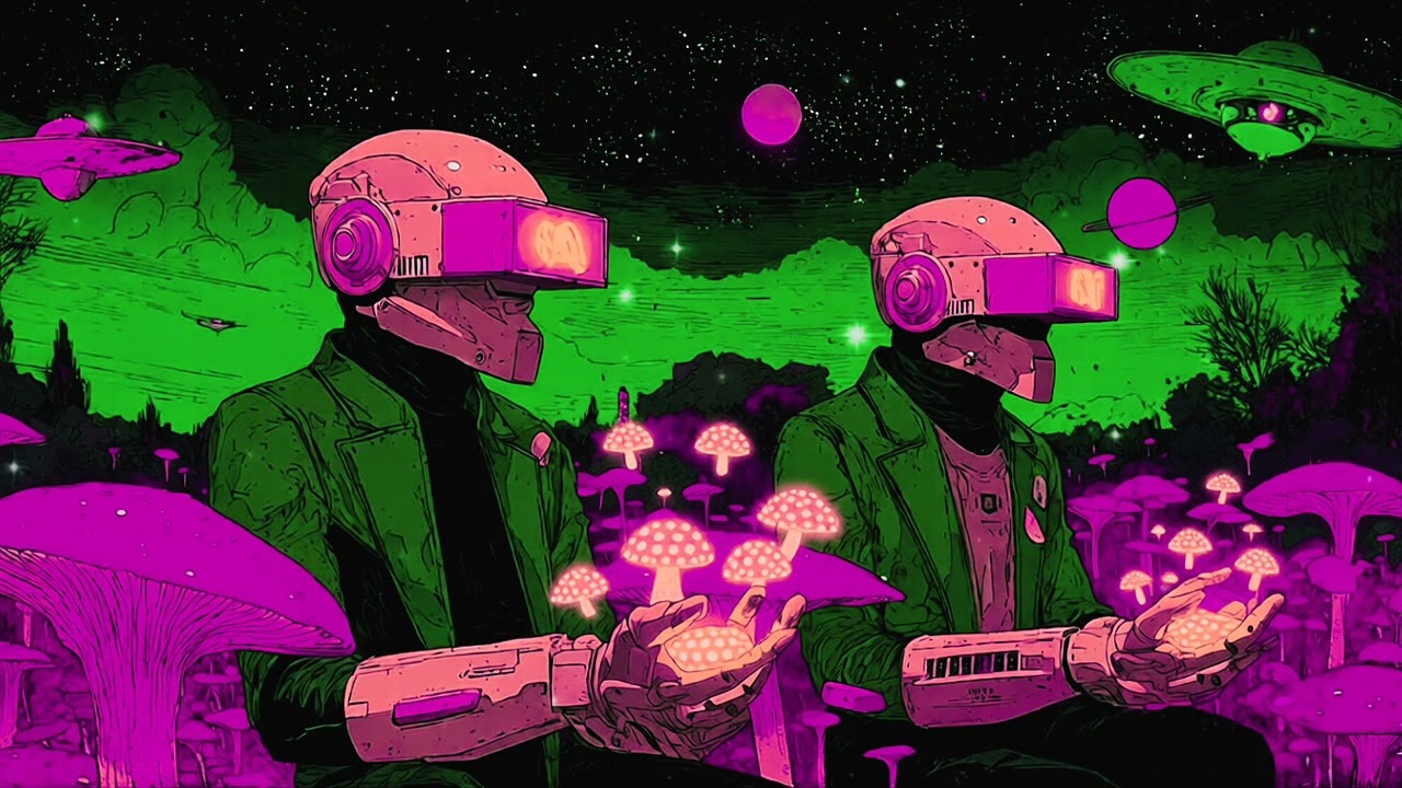 Daft Punk Inspired Galactic Chill Ride 🍄🌌 | Midnight Chillwave x Retro Electro x Smooth Soul 
