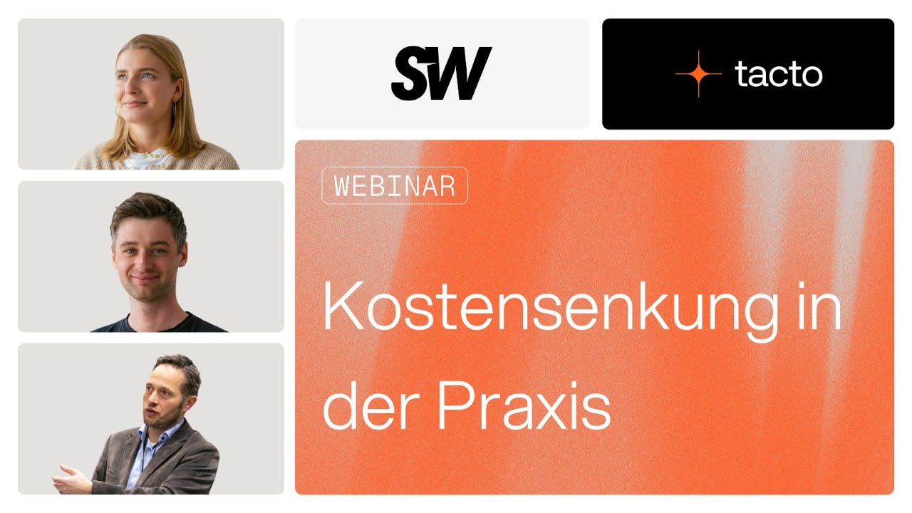 Erfolgreiche Kostensenkung in der Praxis | Tacto Webinar