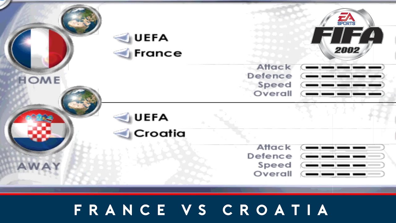 [PC] | FIFA 2002 | FRANCE VS CROATIA | WORLD CLASS