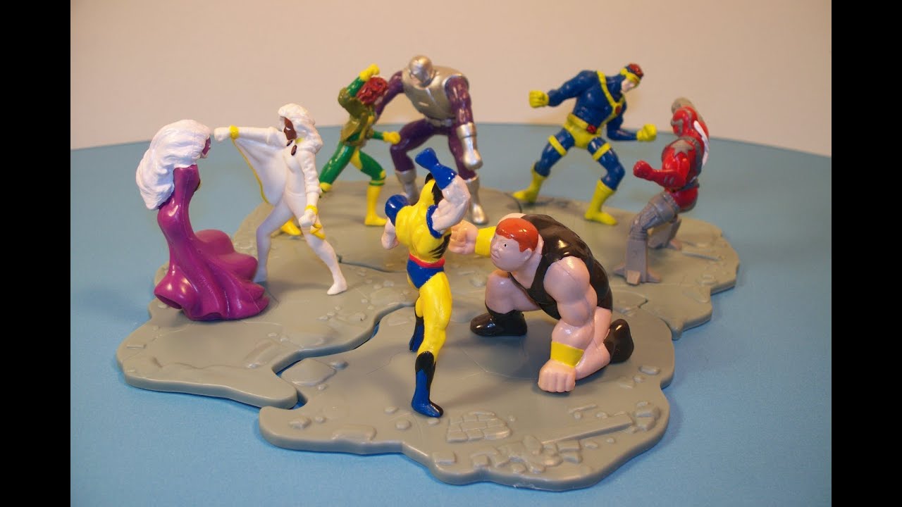 1995 HARDEE'S X-MEN SET OF 4 HEROES vs VILLAINS FULL COLLECTION VIDEO REVIEW