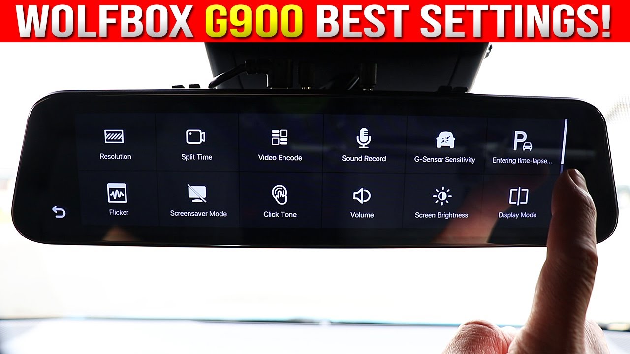 WOLFBOX G900 4K Mirror Dash Cam Full Menu & Best Settings