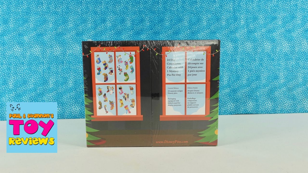Disney Christmas Pin Countdown Advent Calendar Unboxing Review | PSToyReviews