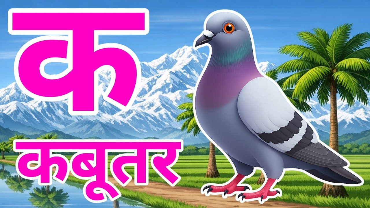 क से कबूतर, अ से अनार a se anaar k se kabutar I Hindi varnmala I ABCD क से कबूतर अ से अनार, for kids