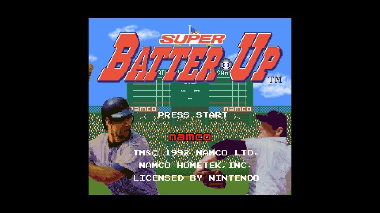 Super Batter Up (SNES 60Hz / US) - Intro / Attract Mode