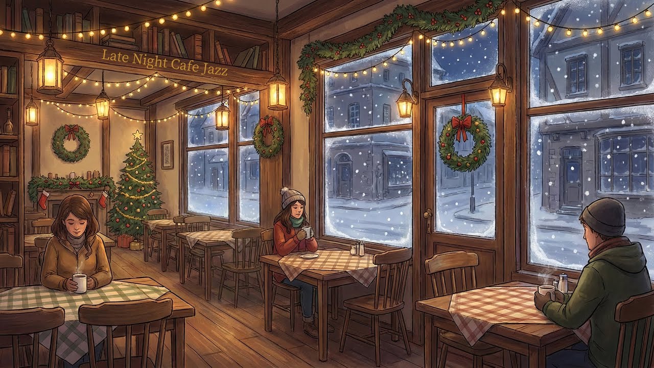 Late Night Cafe Jazz 🌙☕Soft Background Music for Relaxing, Reading & Night Work (1 Hour)