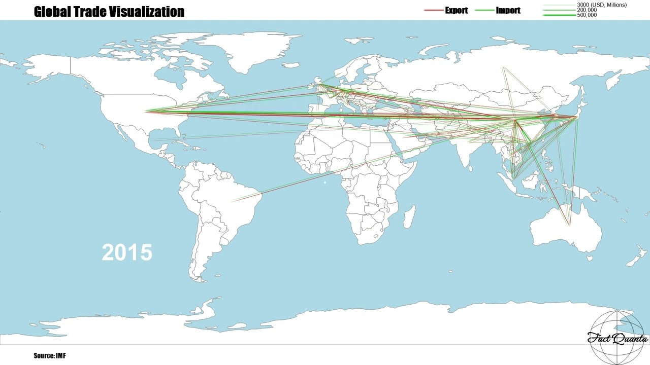 Visualizing Global Trade on the Map: A Journey from 1991 to 2022