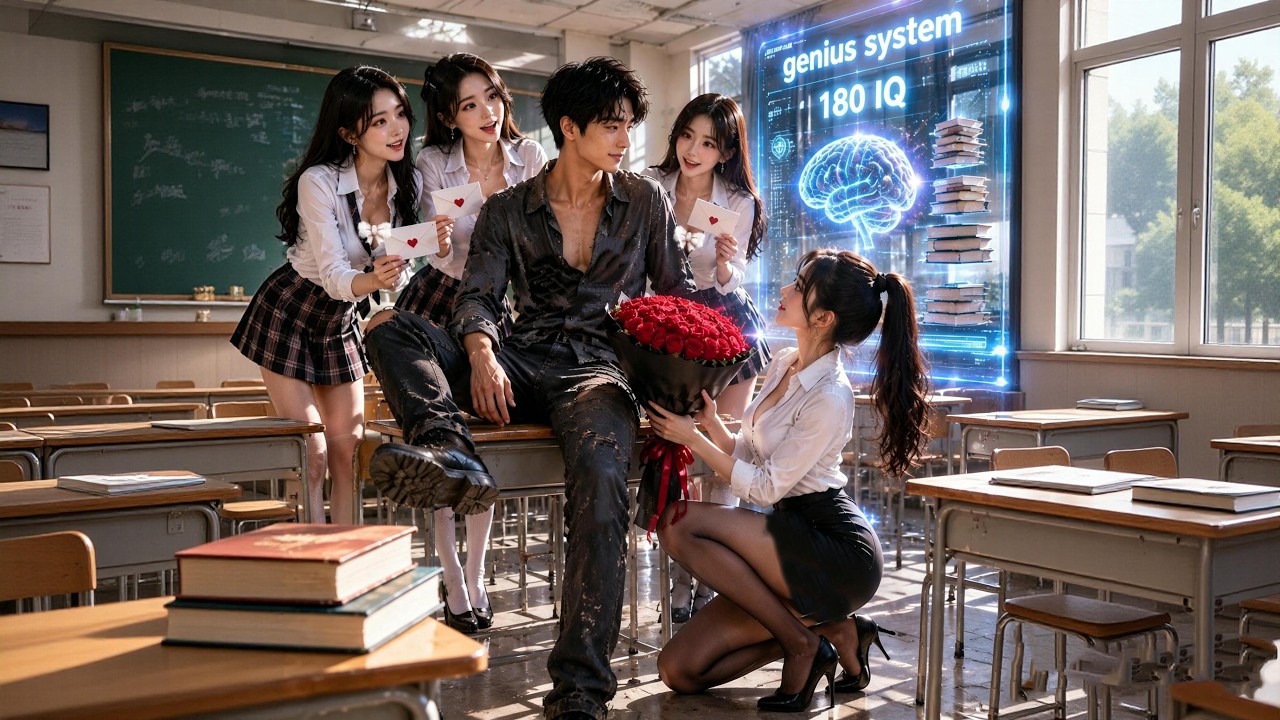 Mocked as fool by sexy teacher in class&mdash;genius system awaken,rises IQ to 180,now she falls for him!