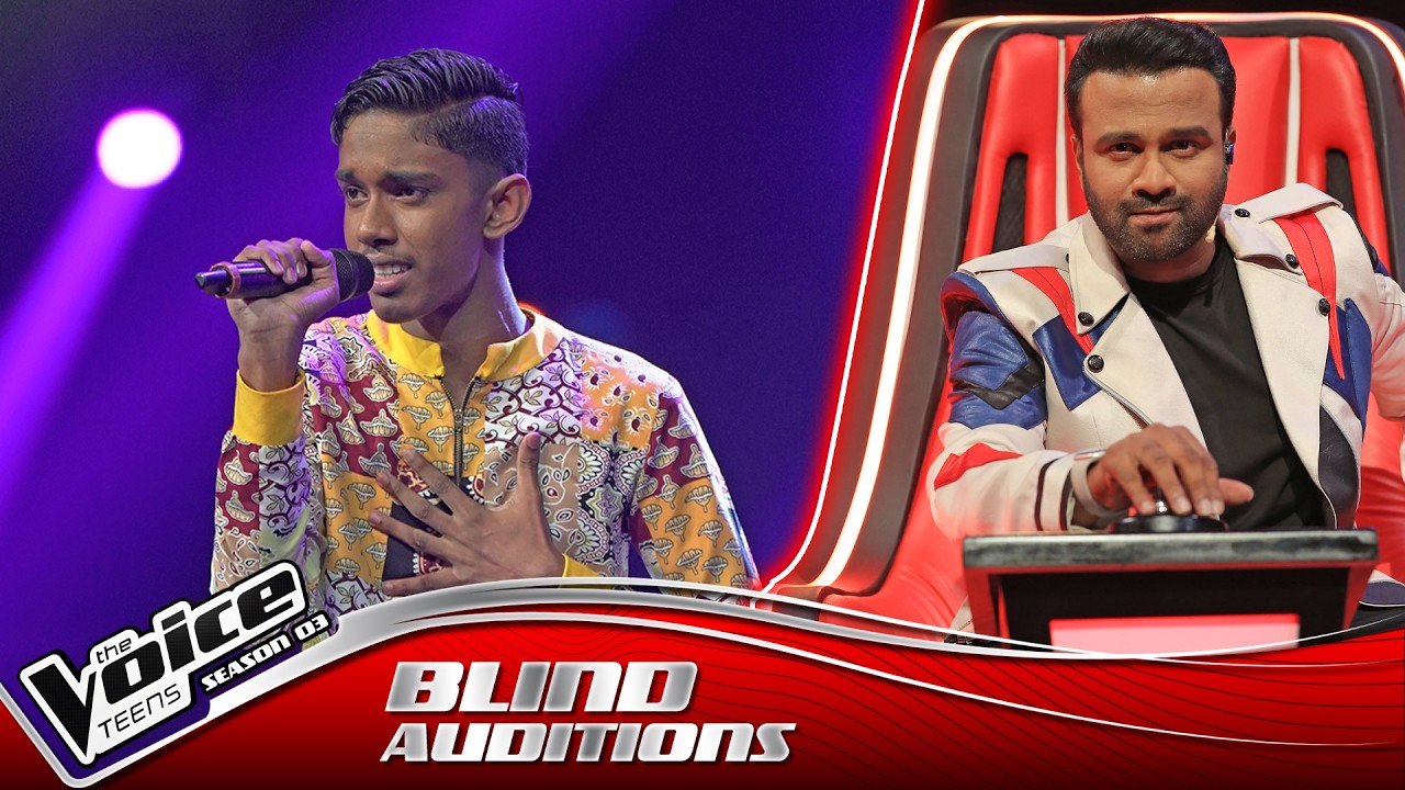Sanuka Gamage | Ridena Noriddana (රිදෙන නොරිද්දෙන) | Blind Auditions | The Voice Teens Sri Lanka S3