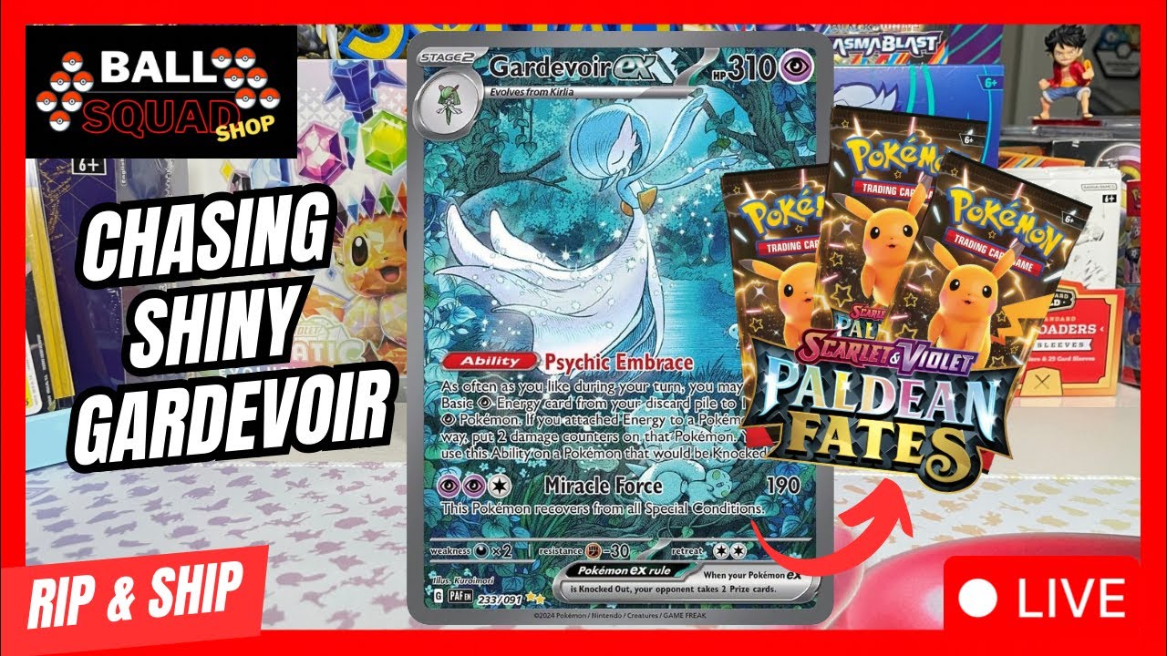 🔴 CHASING GARDEVOIR PALDEAN FATES RIP TILL YOU HIT PRISMATIC EVOLUTIONS 151 MTG LORWYN ONE PIECE
