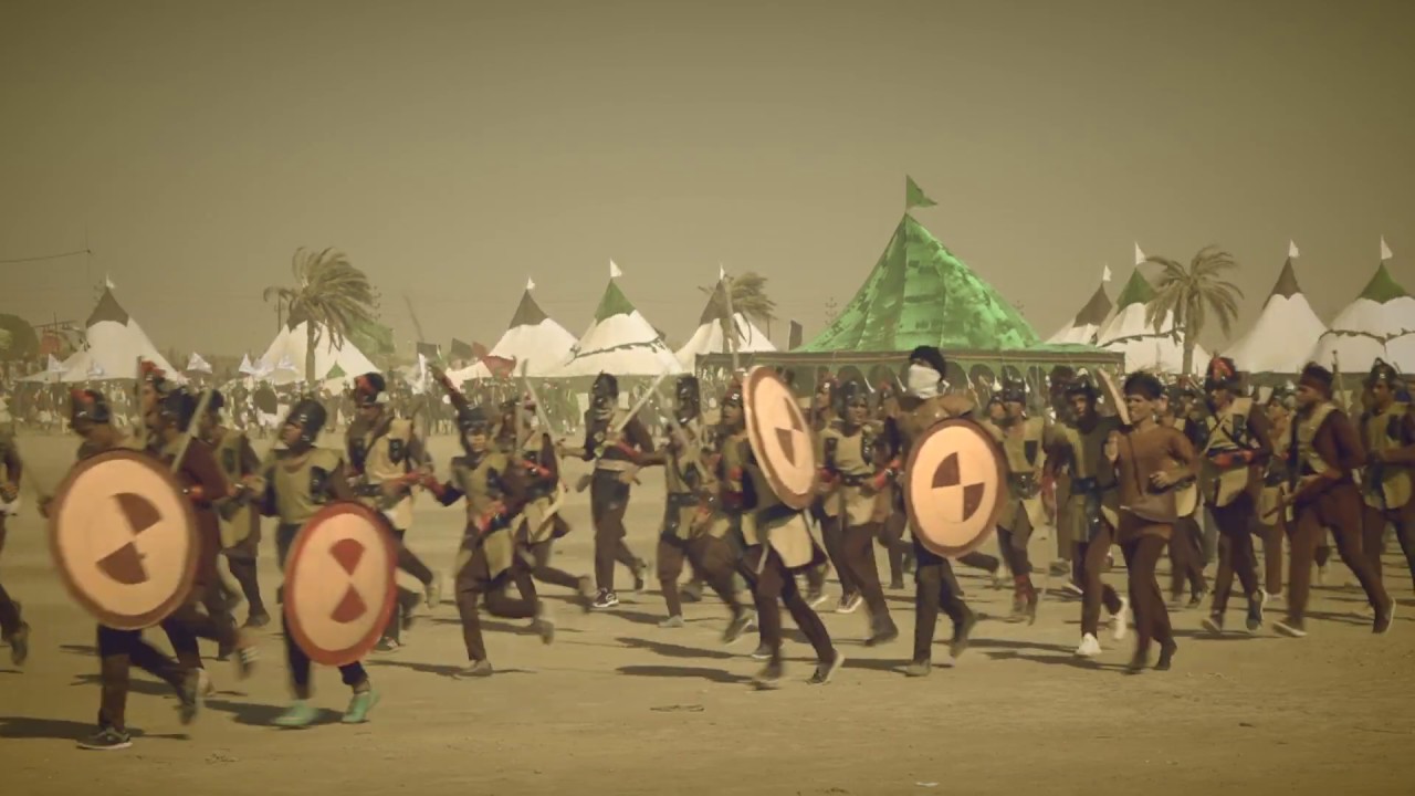 الجزء الثاني... وصول جيش عمر بن سعد (لعنة الله)..تشابية واقعة الطف ..موكب شهيد الجمعة الحسيني