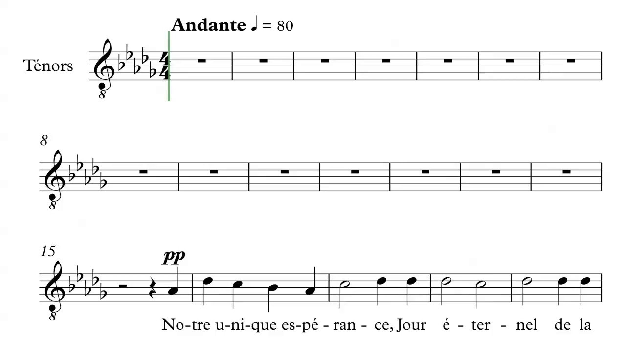 Cantique de Jean Racine - Ténor