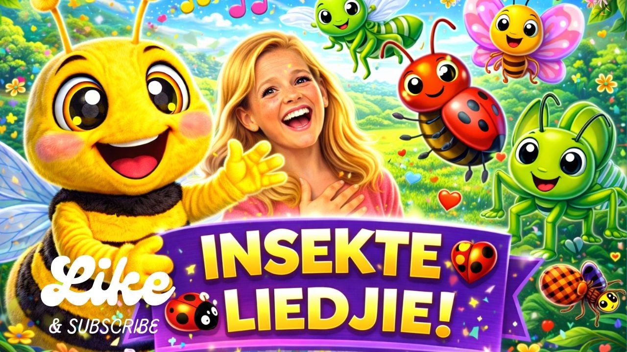 Insekte Liedjie vir Kinders 🐞🐝 | Bee-Bee die By | Opvoedkundige Kinderliedjie