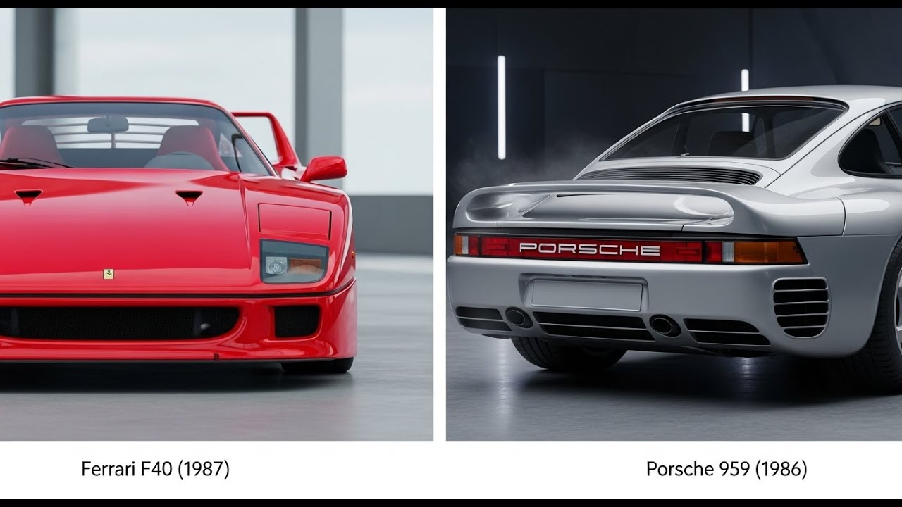 ASMR Car Comparison — Ferrari F40 (1987) vs Porsche 959 (1986)