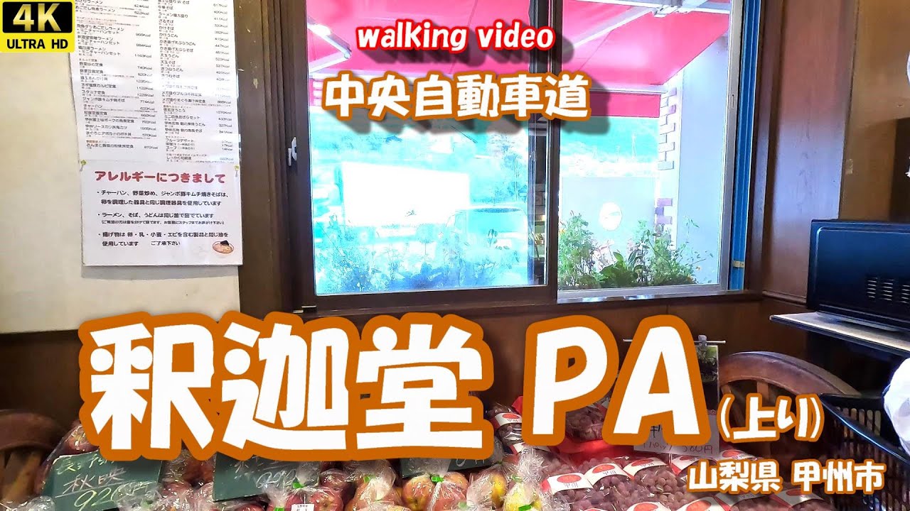 中央道「釈迦堂PA(上り)」 【4Kお散歩シリーズ】 山梨県甲府市 25年11月04日