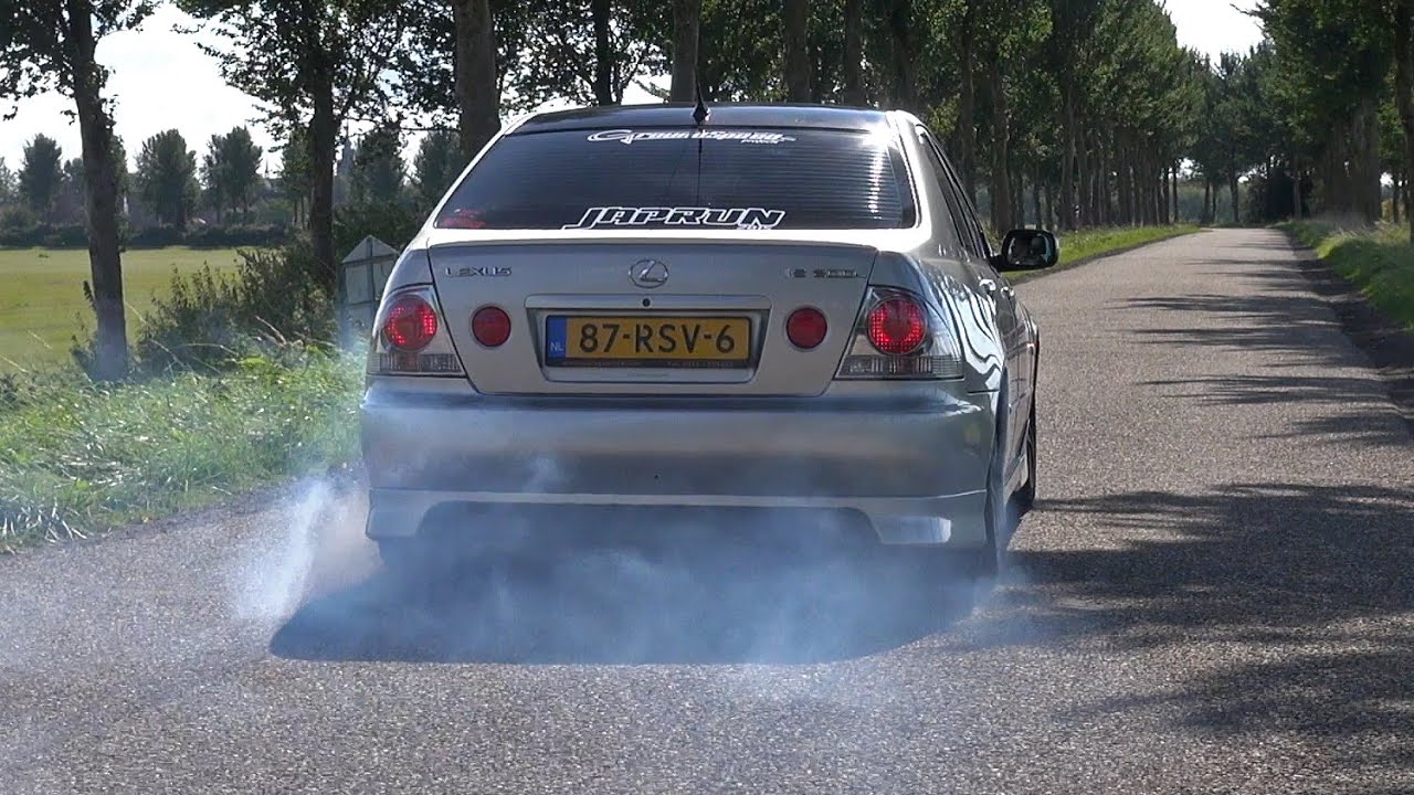 Lexus IS200 w/ Toyota Supra Twin Turbo Engine!! Burnout & Accelerations!