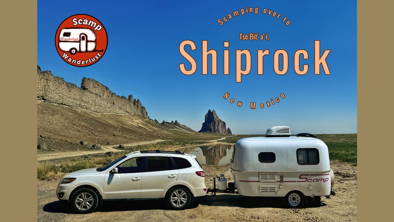 Scamp Stop at Shiprock (Tsé Bitʼaʼí ), New Mexico