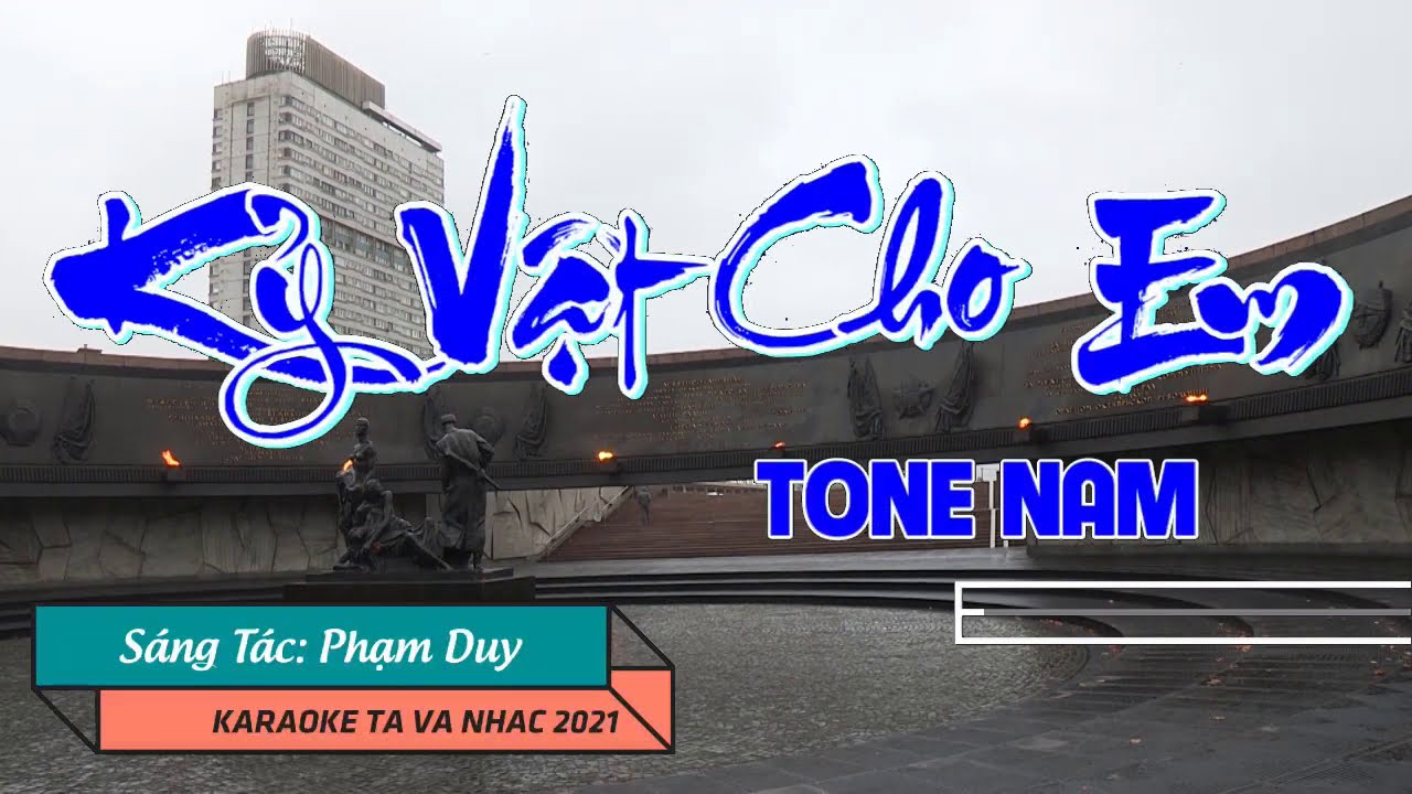KARAOKE I Kỷ Vật Cho Em Tone Nam l Phạm Duy l Ta Va Nhạc