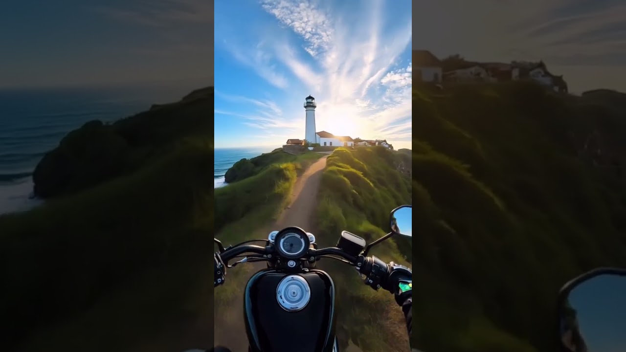 EPIC Lighthouse Motorcycle Ride! 🏍️✨ | Coastal Cliffside Adventure & Ocean Views |