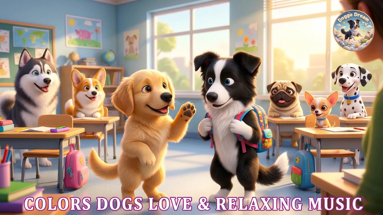 School, But Dog Style 🏫 Best Cartoon for Dogs Home Alone 📺💤Anti-Separation Anxiety TV for Dogs 🐶
