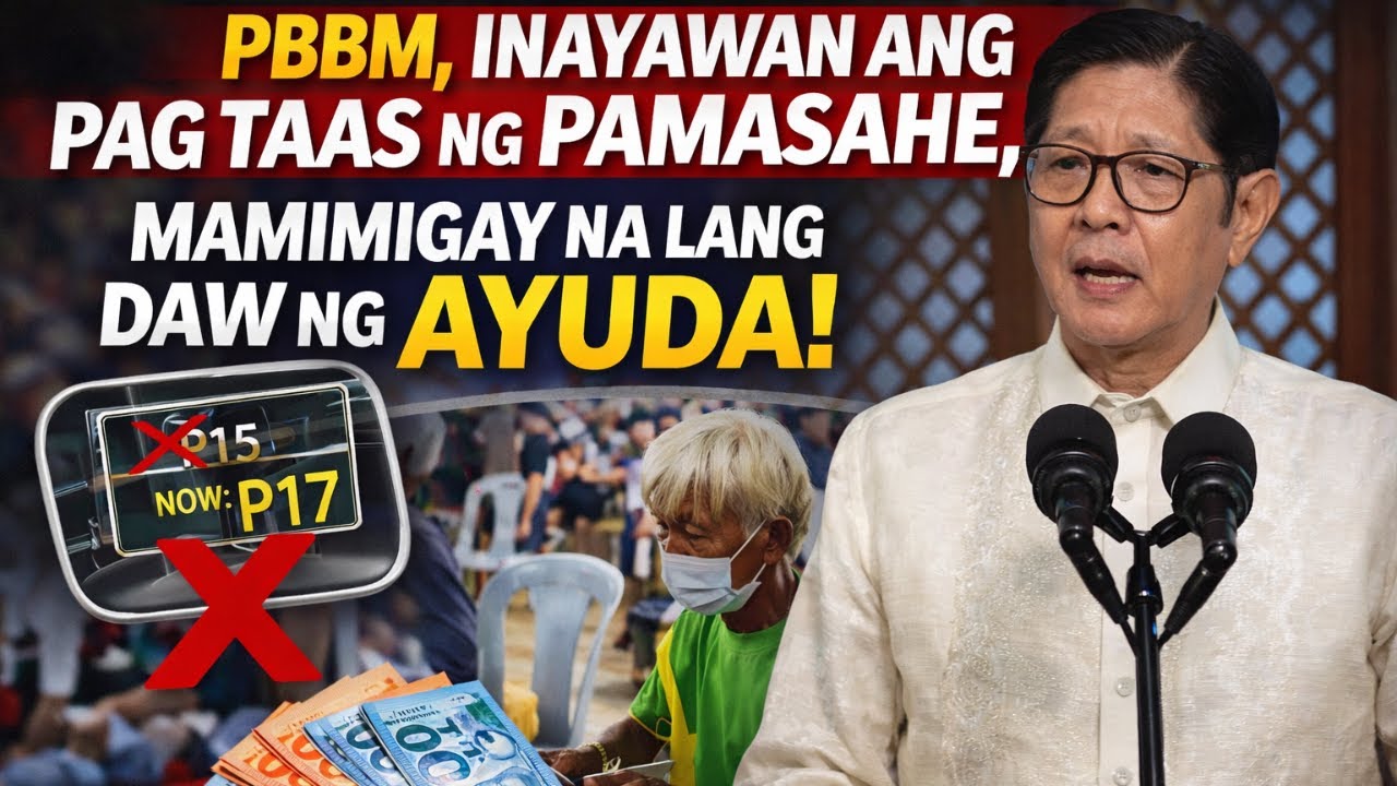 PBBM, INAYAWAN ANG PAG TAAS NG PAMASAHE, MAMIMIGAY NA LANG DAW NG AYUDA