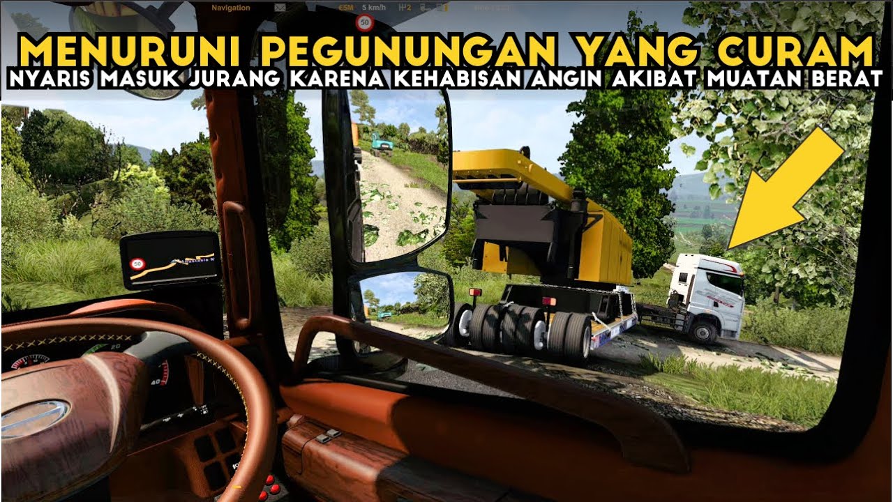 Perjuangan Membawa Alat Berat Menuruni Gunung Dengan Truck Hino FM 350 TH ❗❗❗