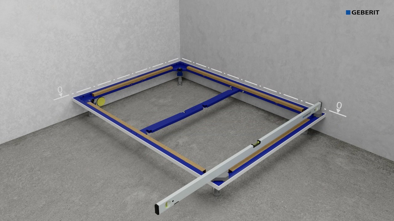 Geberit - Intergrated Shower Tray - Installation Animation