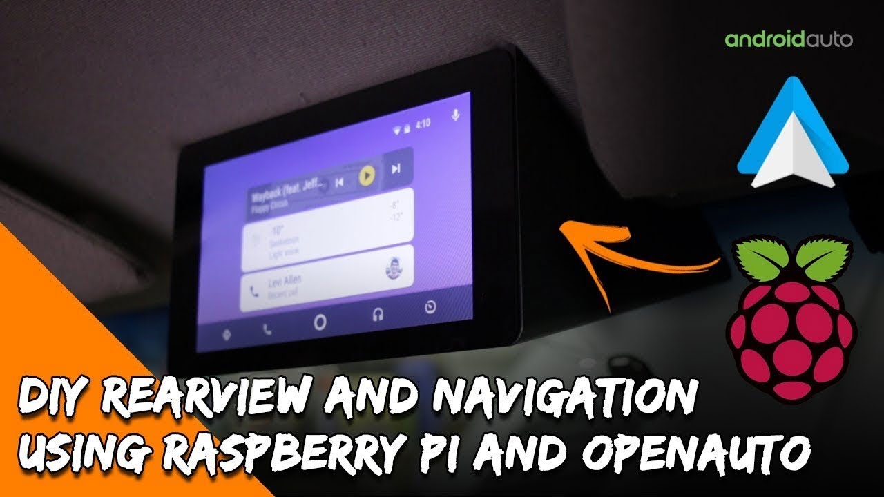 Головное устройство Android Auto Raspberry PI, камера заднего вида, навигация и музыка