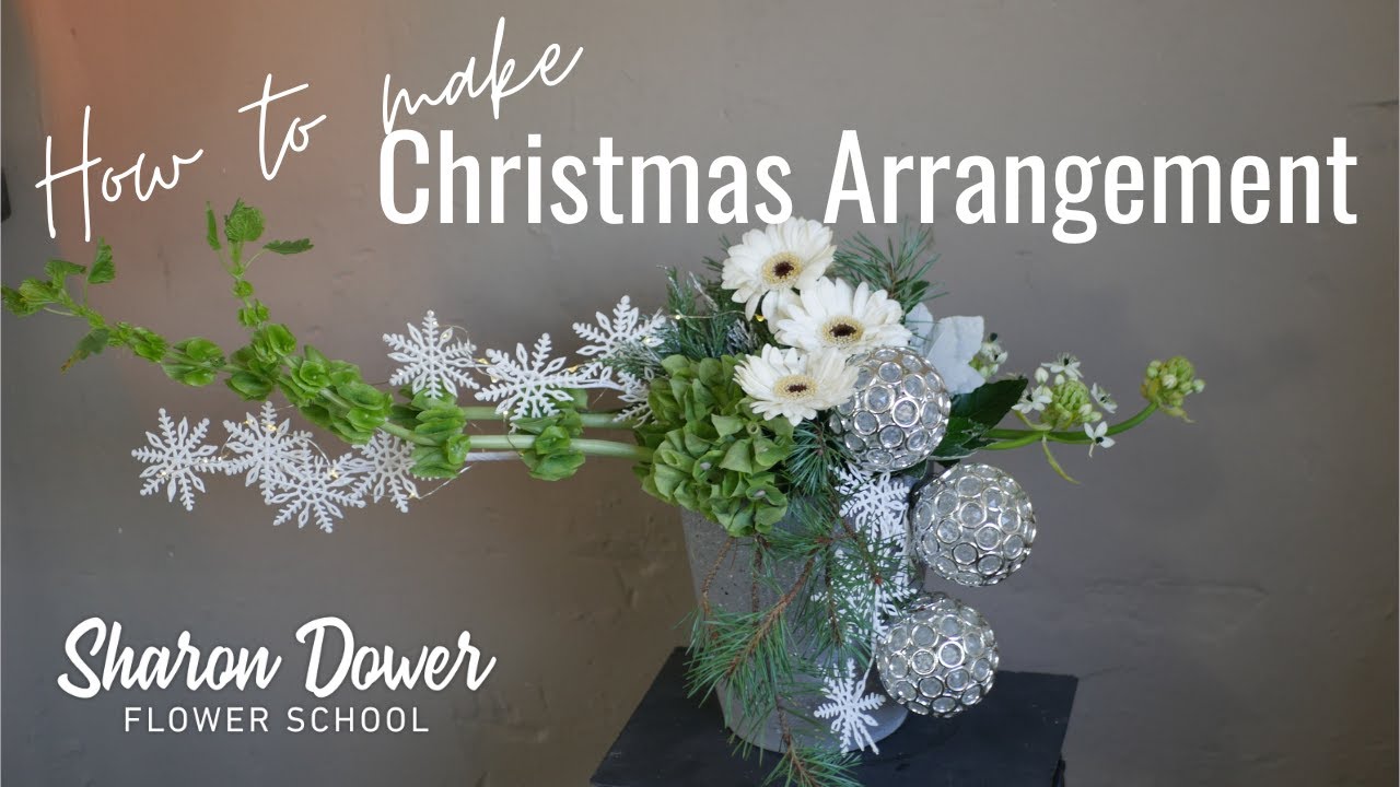 How to make a Christmas flower arrangement - FLORISTRY/FLOWER ARRANGING