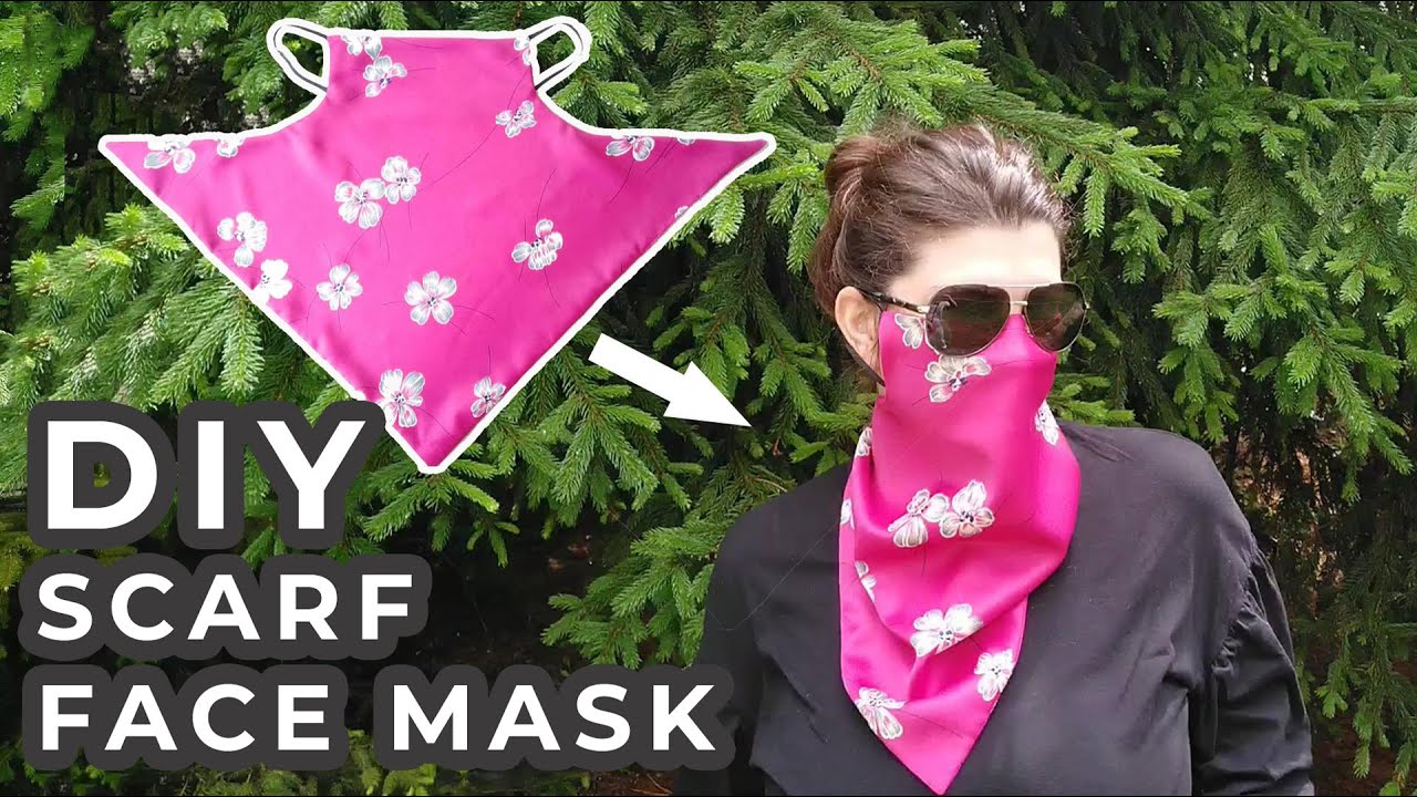 DIY Scarf Face Mask \\ How to make a Scarf Mask Tutorial with FREE Printable Pattern