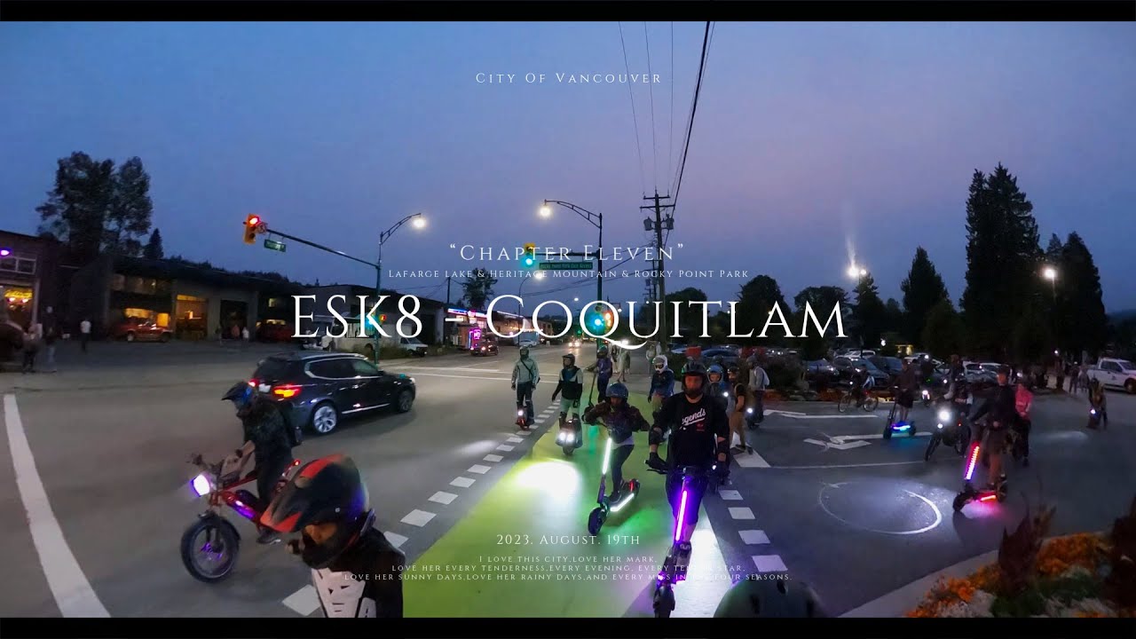 ESK8 Vancouver group ride, Coquitlam, August 19th 2023